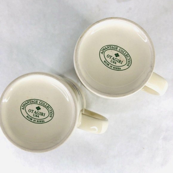 2 Otagiri Chicadee Christmas Mugs Holly Leaves - Picture 6 of 6